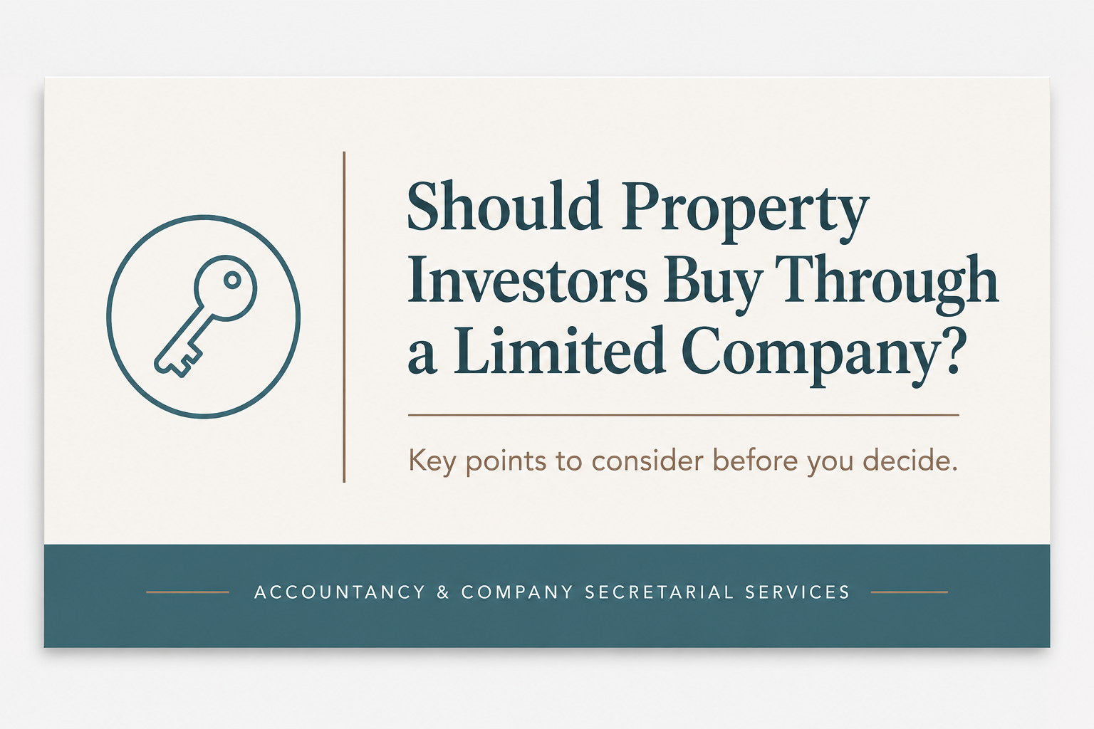 Should Property Investors Buy Through a Limited Company?